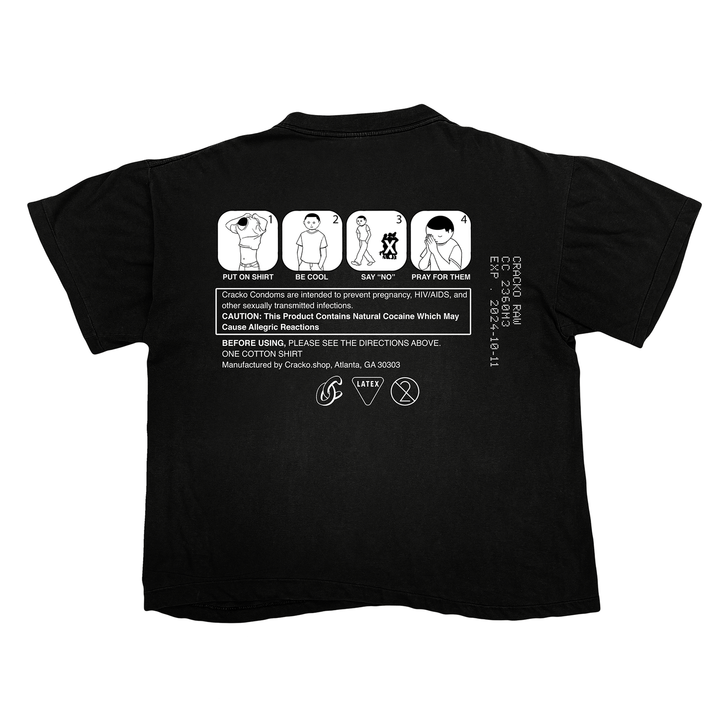BLACK CRACKO CONDOM TEE
