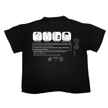 BLACK CRACKO CONDOM TEE